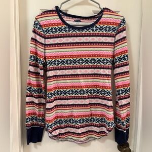 Old Navy Printed Thermal Knit Long Sleeve Tee
